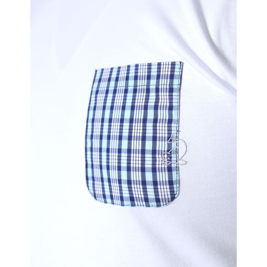 大きいサイズ 半袖 Tシャツ 上下セット セットアップ メンズ カットソー デニム ハーフパンツ Beluca ストレッチ 2L 3L 4L カジュアル 白 紺 春 夏 胸ポケット |  | 05