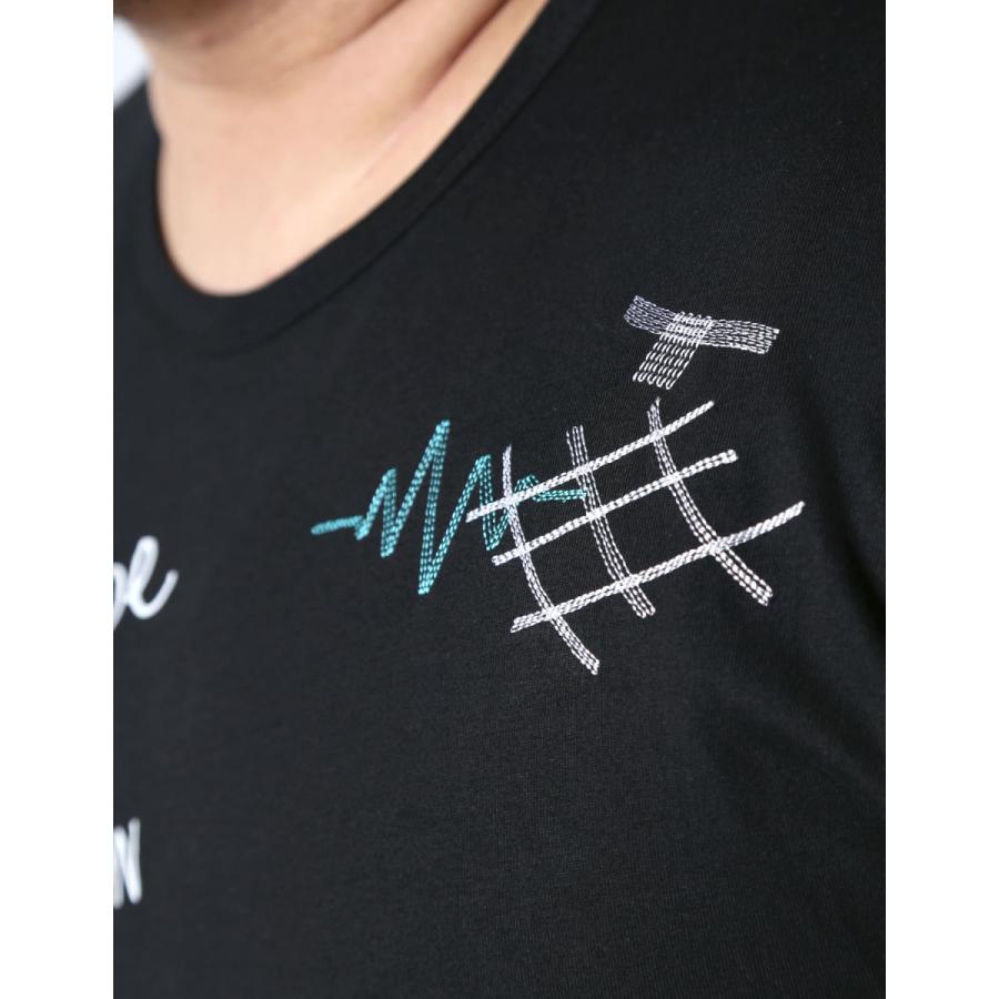 大きいサイズ 半袖 Tシャツ 上下セット セットアップ カットソー ハーフパンツ メンズ Beluca エコーロケーション 刺繍 2L 3L 4L カジュアル 白 黒 春 夏 |  | 07