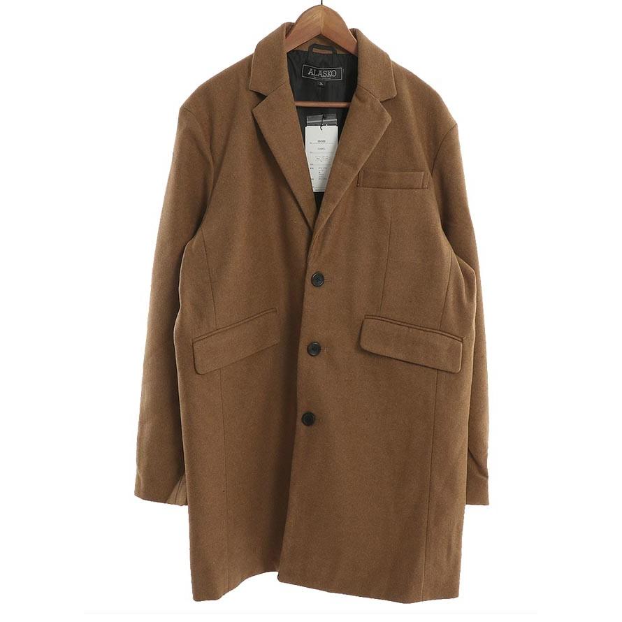 大きいサイズ チェスターコート メンズ メルトンウール 3L 4L 5L カジュアル 黒 茶 灰 秋 冬 |  | 04