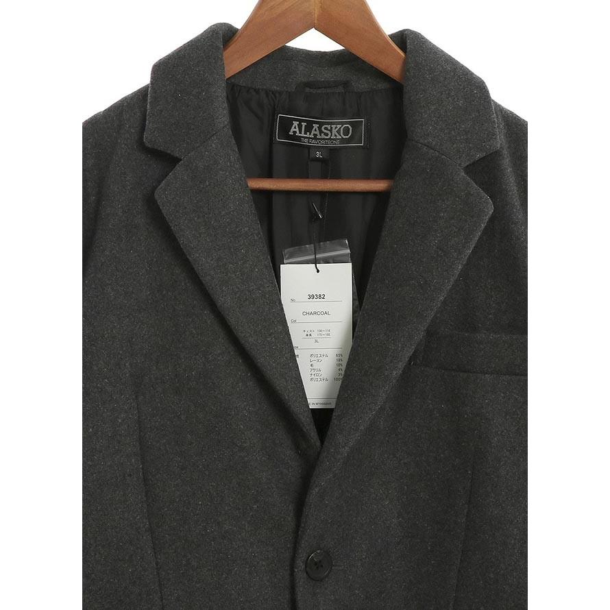 大きいサイズ チェスターコート メンズ メルトンウール 3L 4L 5L カジュアル 黒 茶 灰 秋 冬 |  | 06