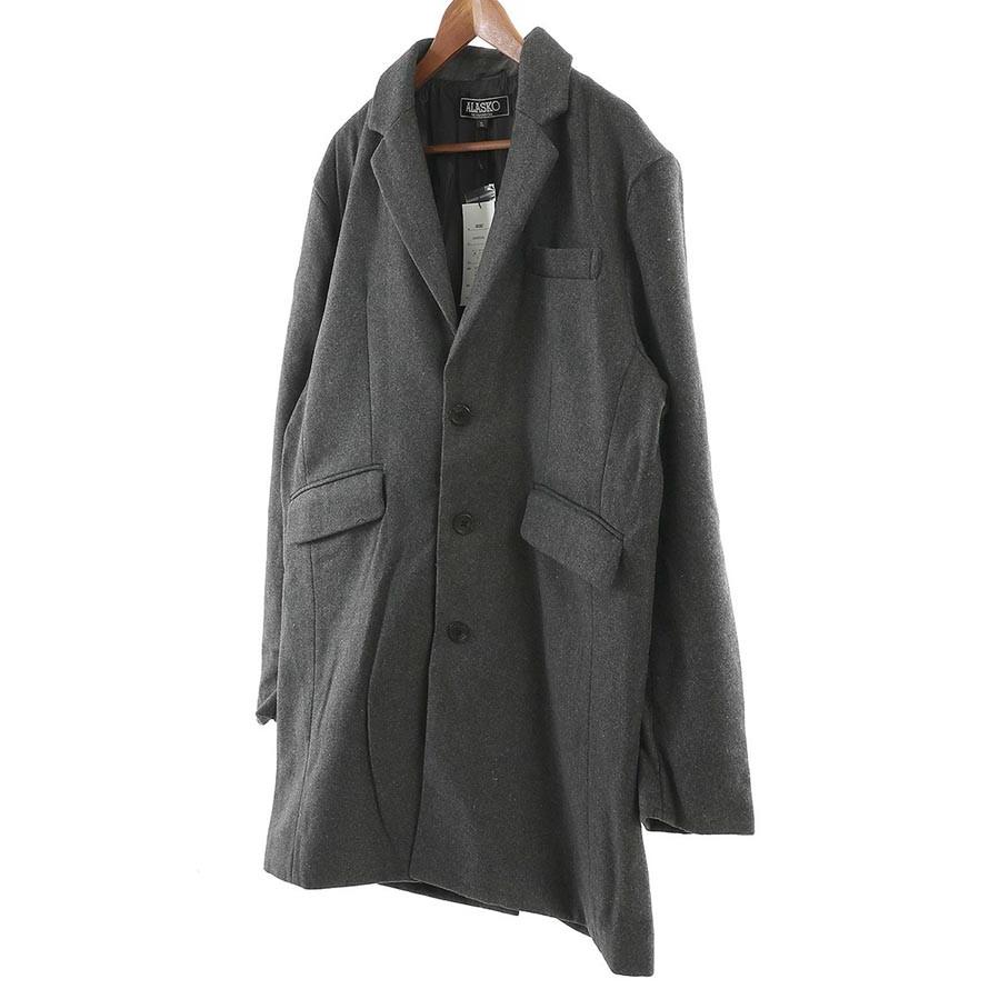 大きいサイズ チェスターコート メンズ メルトンウール 3L 4L 5L カジュアル 黒 茶 灰 秋 冬 |  | 07