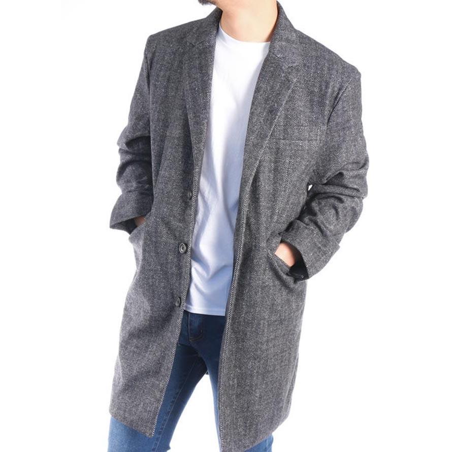 大きいサイズ チェスターコート メンズ メルトンウール 3L 4L 5L カジュアル 黒 茶 灰 秋 冬 |  | 08