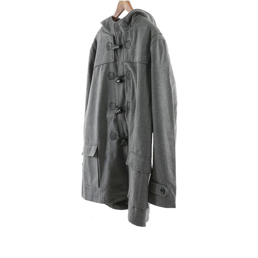 大きいサイズ ダッフルコート メンズ ロング丈  メルトンウール 2L 3L 4L 5L   カジュアル 灰 黒 秋 冬 |  | 08