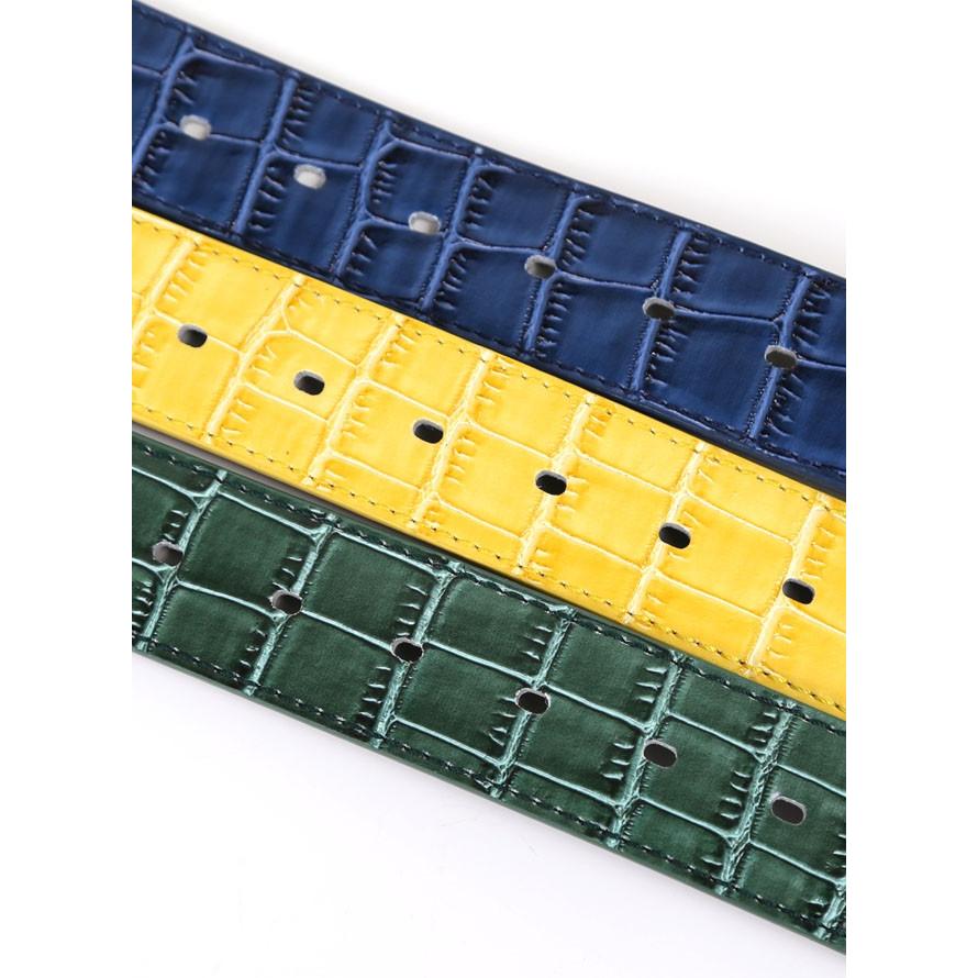 大きいサイズ ベルト メンズ C型バックル クロコダイル風 ロング カジュアル 春 夏 秋 冬 〜155cm 8L |  | 03