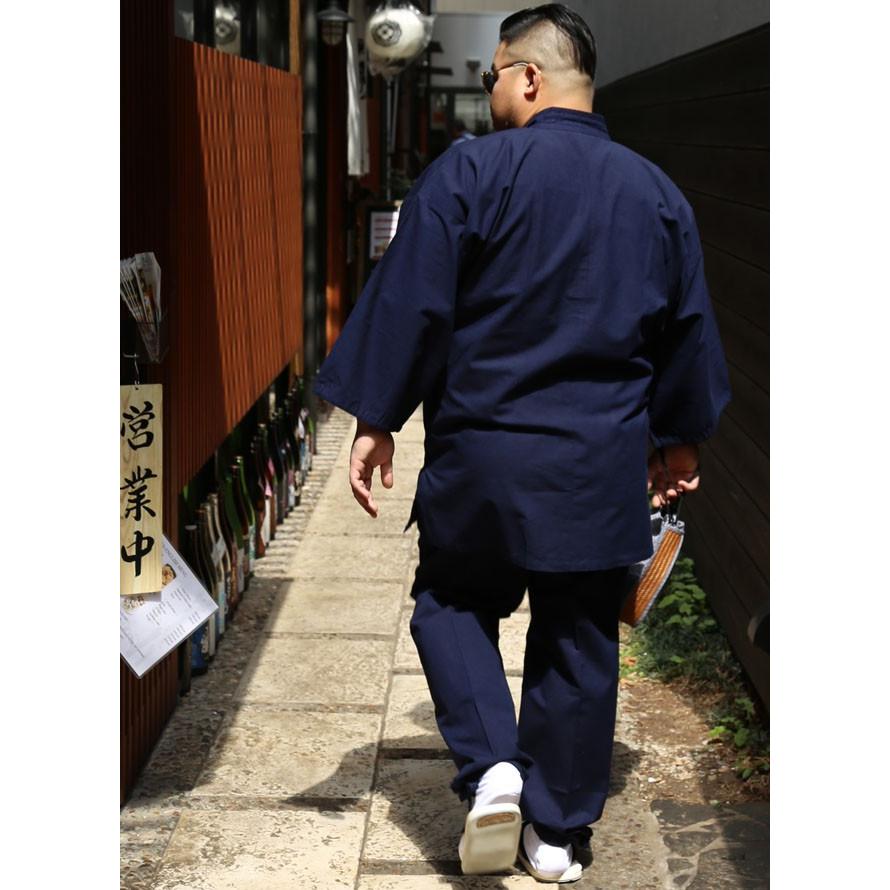 大きいサイズ 男性用作務衣 メンズ  和装 久留米 上下セット 3L 4L 部屋着 作業着 ルームウェア 紺 灰 春 夏 秋 冬 |  | 17