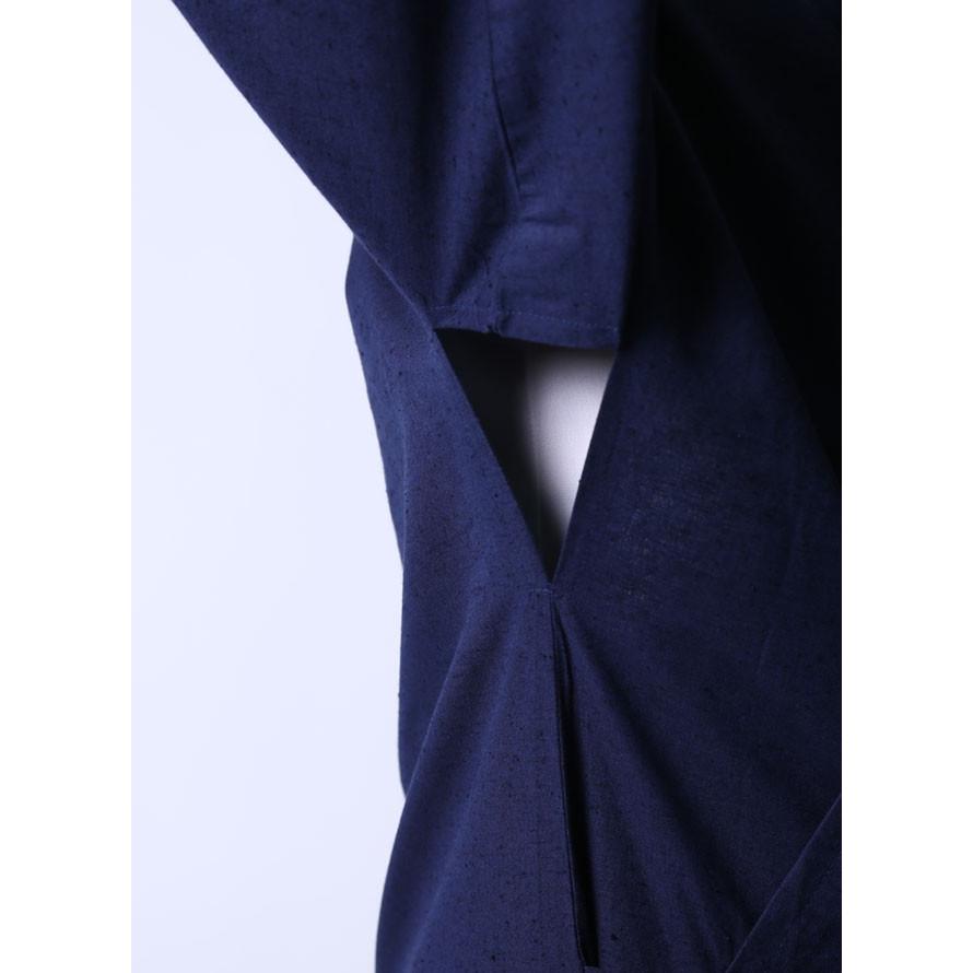 大きいサイズ 男性用作務衣 メンズ  和装 久留米 上下セット 3L 4L 部屋着 作業着 ルームウェア 紺 灰 春 夏 秋 冬 |  | 04