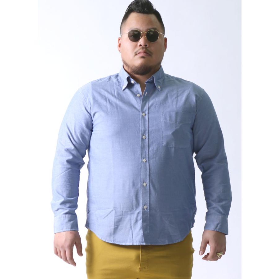 大きいサイズ カジュアルシャツ メンズ 長袖 綿100 オックスフォード 無地 白 青 ワイン ピンク 春 秋 冬 2l 3l 4l 5l Yk009 大きいサイズ専門店 Qzilla 通販 Yahoo ショッピング