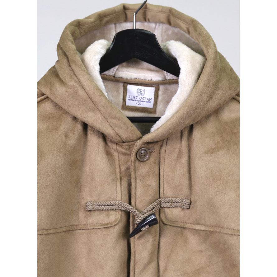 大きいサイズ ダッフルコート メンズ アウター ムートン 総ボア 防寒 カジュアル 黒 茶 冬 2L 3L 4L |  | 10