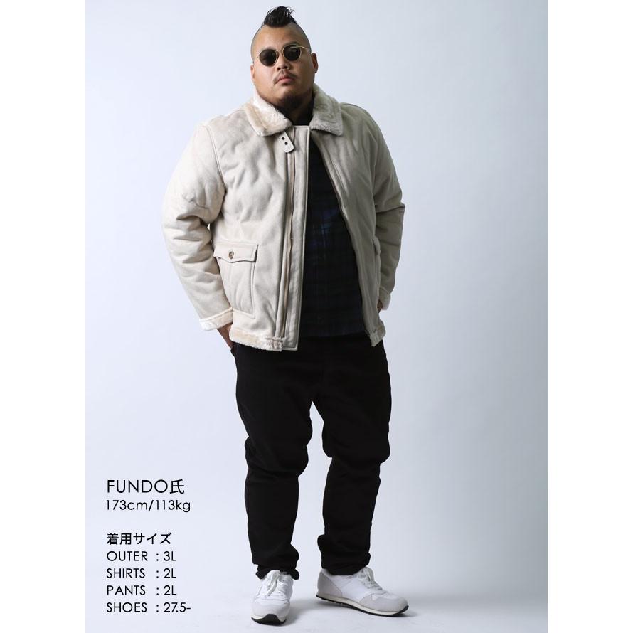 大きいサイズ ムートンコート メンズ ジャケット ミリタリー 裏ボア 防寒 カジュアル 黒 白 カーキ 冬 2l 3l 4l Yk023 大きいサイズ専門店 Qzilla 通販 Yahoo ショッピング