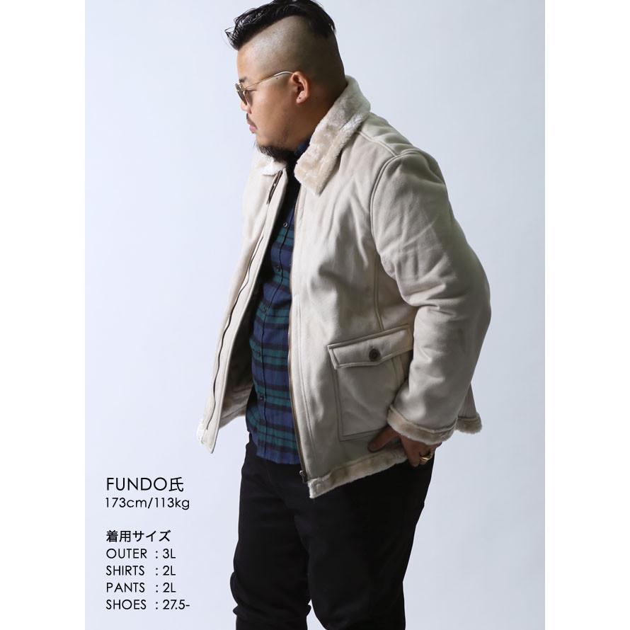 大きいサイズ ムートンコート メンズ ジャケット ミリタリー 裏ボア 防寒 カジュアル 黒 白 カーキ 冬 2l 3l 4l Yk023 大きいサイズ専門店 Qzilla 通販 Yahoo ショッピング