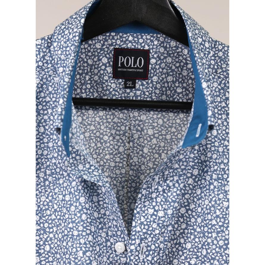 大きいサイズ 半袖シャツ カジュアルシャツ メンズ 半袖 POLO.B.C.S ポロ・ビーシーエス 吸収速乾 ボタンダウン 花柄 カジュアル 青 春 夏 2L 3L 4L |  | 05