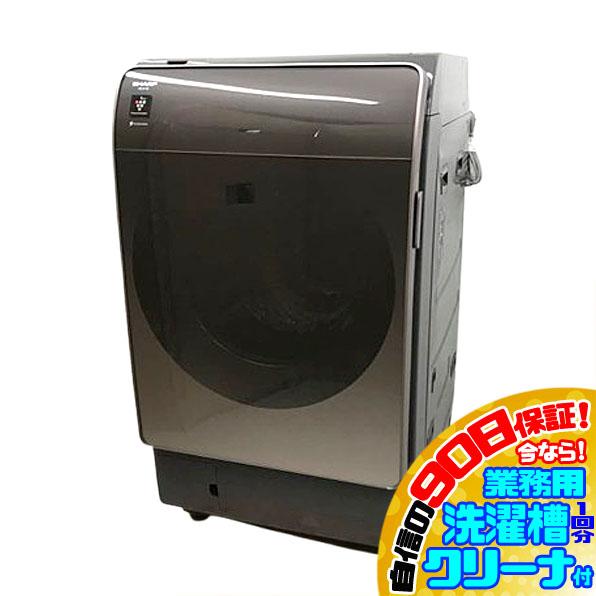 D9481YO ■1108 90日保証！【美品】ドラム式洗濯乾燥機 洗濯11kg 乾燥6kg 左開き シャープ ES-X11B-TL 25年製 D9481YO □1108 90日保証！【美品】ドラム式洗濯乾燥機 洗濯11kg 乾燥