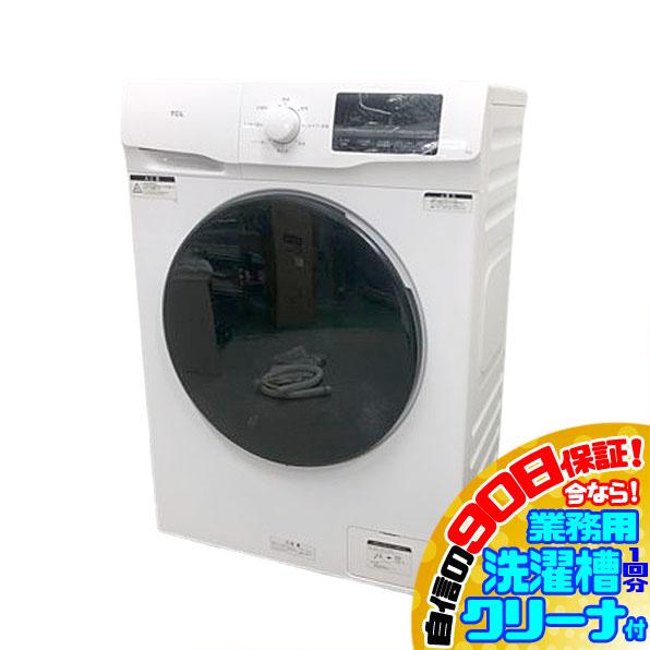 E1808YO □0119 90日保証！【美品】ドラム式洗濯機 洗濯6kg 左開き TCL