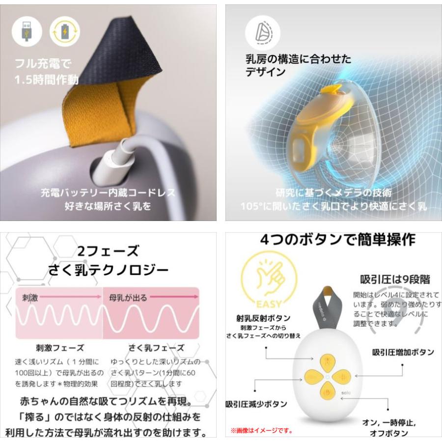 E2651YO ◇0510_6凹【アウトレット品】搾乳器 電動 メデラ ソロハンズ 