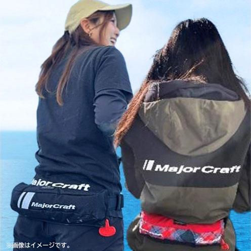 E3210YO ◆0420_3凹【アウトレット品】ライフベルト コンパクトタイプ フリーサイズ メジャークラフト MCLB-9320RS/BK  未使用の画像