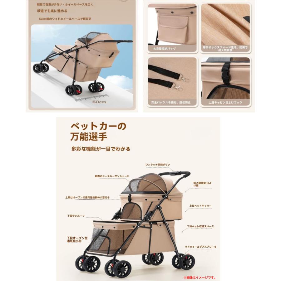 E3504YO ◇0321【アウトレット品】ペットカート 犬 猫 Lopres 2段式 