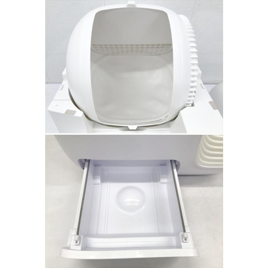 E3694YO ◇0407【美品】猫 トイレ 自動 PetSnowy ホワイトPREMIUM消臭 