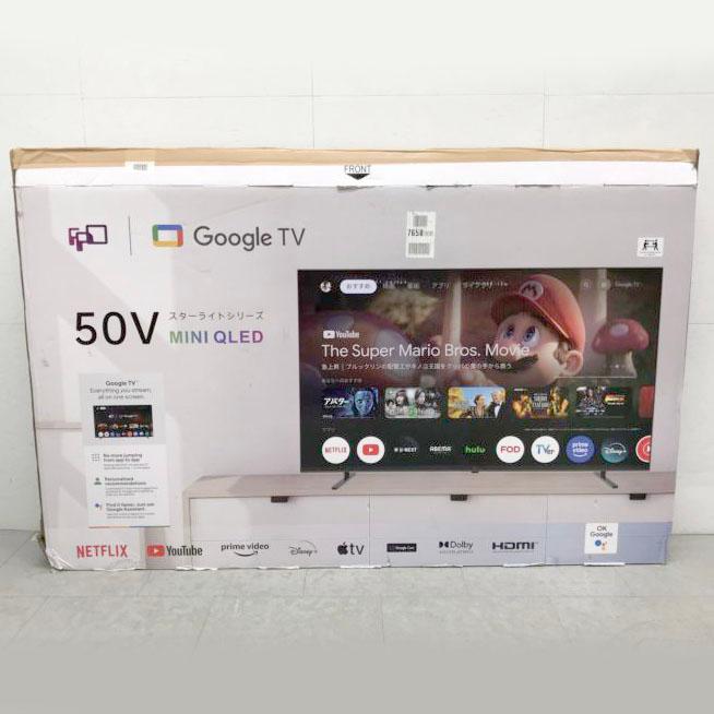 E3787YO ■0328【美品】チューナーレス テレビ 4K 50V型 FPD CG50-S2 25年製 Mini LED 量子ドット家電 AV機器の画像