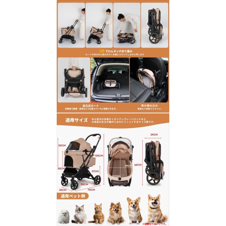 E4991YO ◆0530_2凹【アウトレット品】ペットカート バギー キャリー 犬 猫 Totoro ball C01  折りたたみ 耐荷重30Kg未使用_4