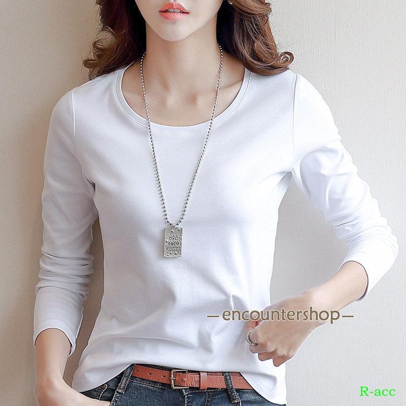 AERON 売れ筋商品|||エーロン Tシャツ トップス レディース Tops Beige 長袖Tシャツ レディース クルーネック tシャツ インナー ロング