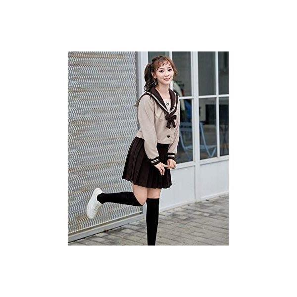 セーラー服 長袖 半袖 女子制服 学生服 女子高校生 コスチューム 3点