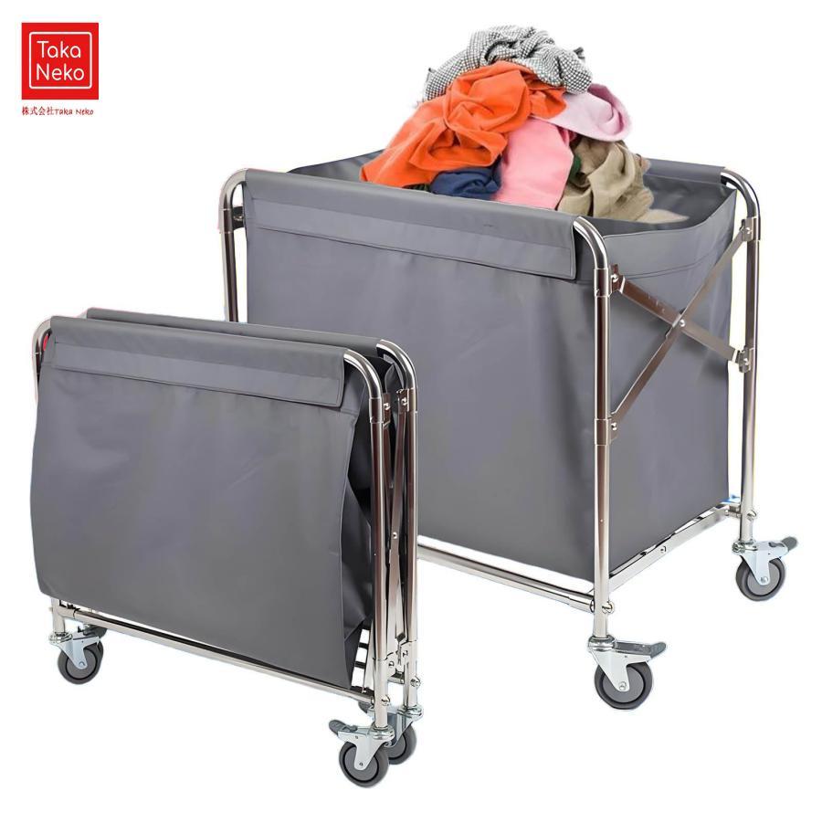 業務用 ホテルリネンカート 折りたたみ式 清掃カート 取り外し可能な