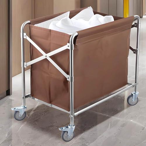 業務用 ホテルリネンカート 折りたたみ式 清掃カート 取り外し可能な