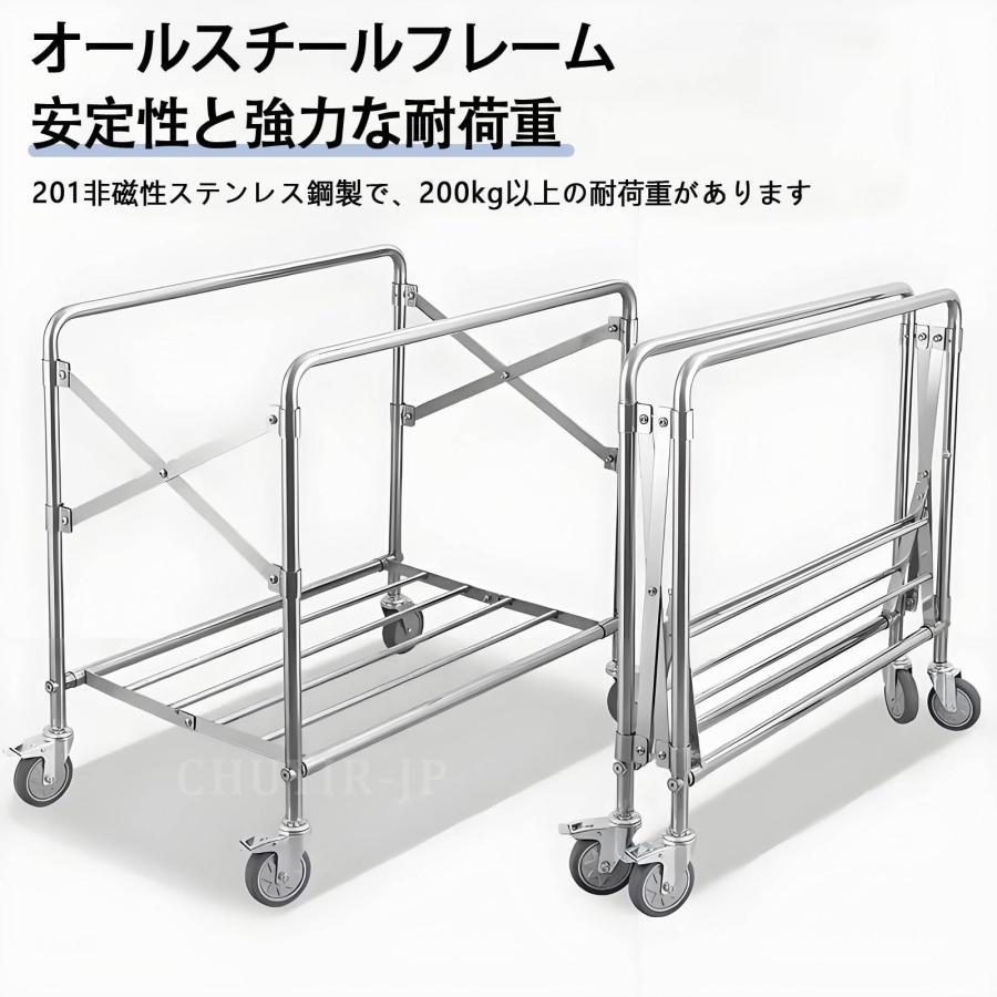 業務用 ホテルリネンカート 折りたたみ式 清掃カート 取り外し可能な