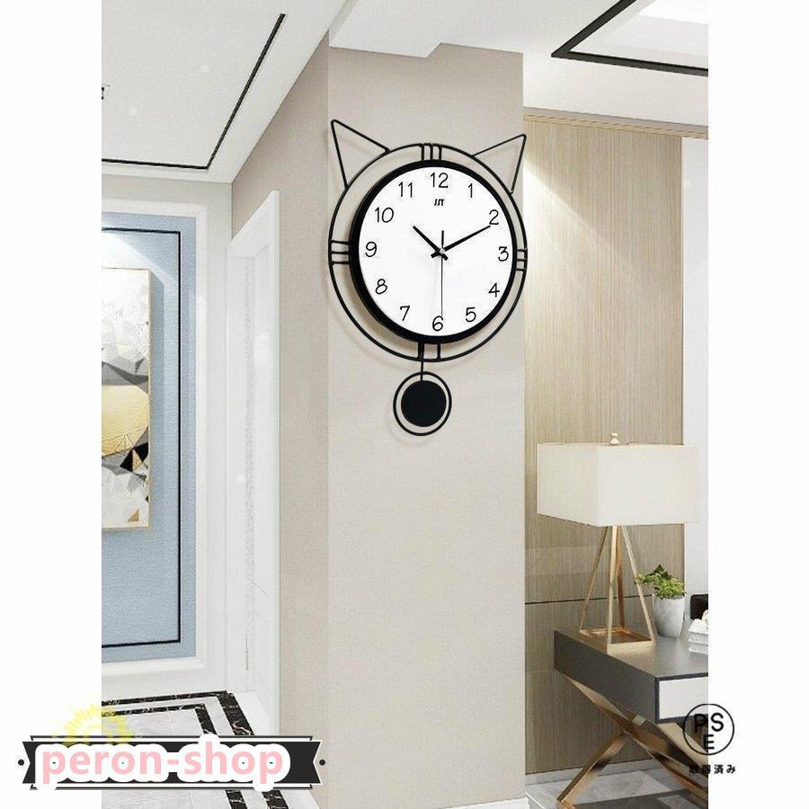 壁掛け 時計 静か 静音 スイープ秒針 北欧 連続 秒針 見やすい
