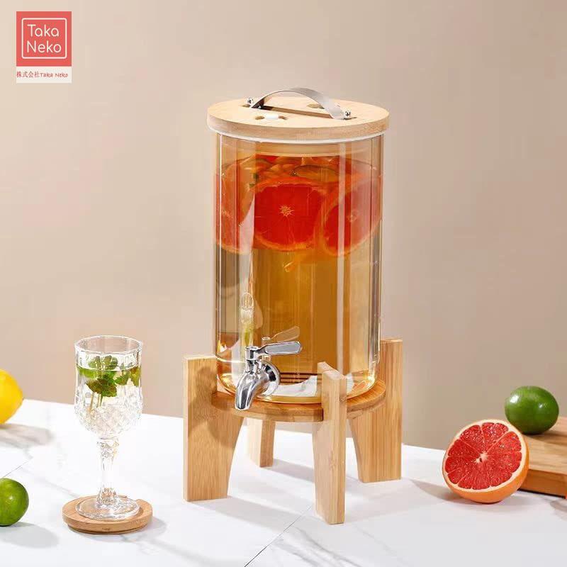 ドリンクサーバーガラス ドリンク サーバーステンレス鋼の蛇口と