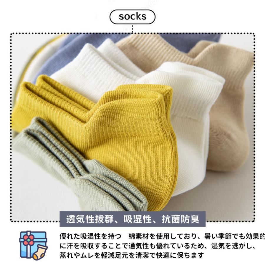 靴下 ソックス アンクルソックス レディース 6足セット 22-26cm 防臭 抗菌 柔らかい 通気性 無地 可愛い 女性靴下 くつした 室内 |  | 02