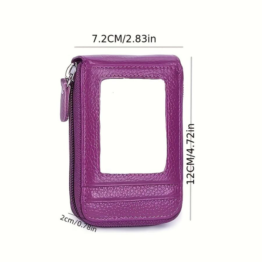 多機能カードケース IDカードホルダー カードケース 薄型 ネームホルダー ジッパー付き 本革 RFID 、社員証 名札 定期入れ キーホルダー 小銭入れ 財布 |  | 05