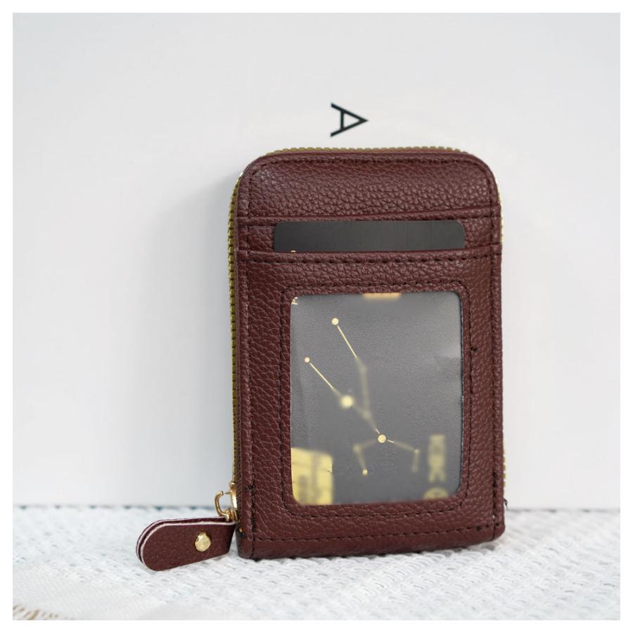 多機能カードケース IDカードホルダー カードケース 薄型 ネームホルダー ジッパー付き 本革 RFID 、社員証 名札 定期入れ キーホルダー 小銭入れ 財布 |  | 06