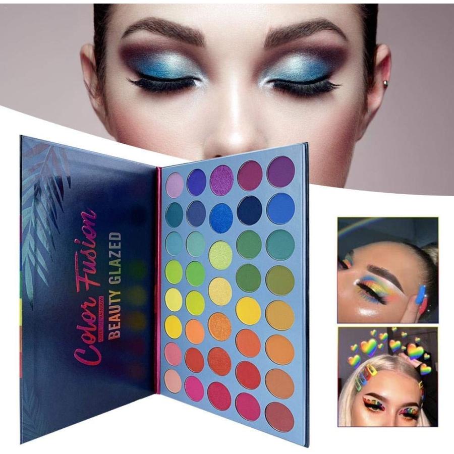 Beauty Glazed 39ポップカラーズマットシマーアイシャドウパレットハイライト着色されたカラフルな長持ちする防水メイクアップパレッ R Ainet 通販 Yahoo ショッピング