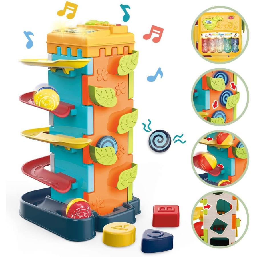 Gilobaby 多機能 知育玩具 赤ちゃん おもちゃ ピアノ 楽器おもちゃ 音と光 スロープトイ モグラ叩き 指先訓練 聴覚発達 色認知 R Ainet 通販 Yahoo ショッピング
