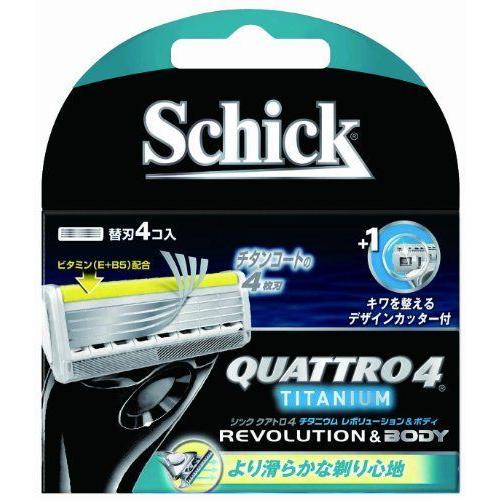 シック Schick 新作入荷 クアトロ4 チタニウム 【SALE／10%OFF レボリューション 4コ入 替刃