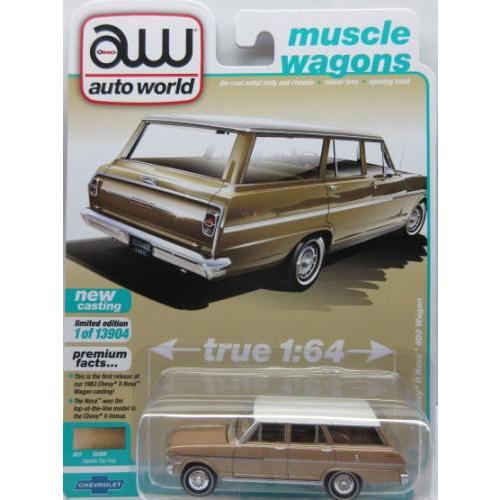 1/64 シボレー ノバ ワゴン 1963 Chevy II Nova 400 Wagon Auto World