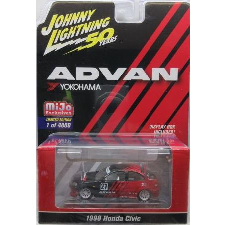 725 ジョニーライトニング　ホンダ　セット 1/64 ホンダ シビック 1998 Honda Civic ジョニーライトニング JOHNNY