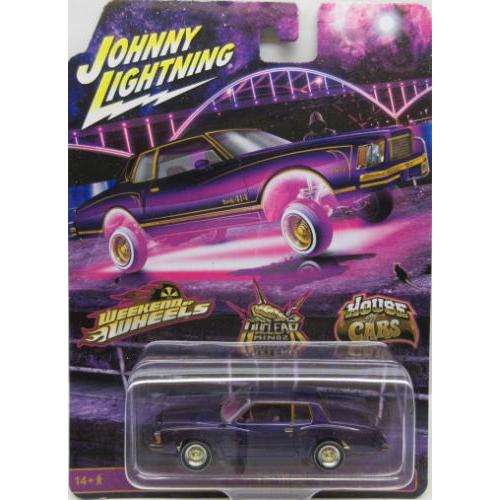 ジョニーライトニング1978 Monte Carloローライダーミニカー未開封☆ 1978 Chevrolet Monte Carlo Lowrider Blue Met w/Graphics