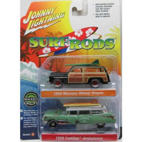1/64 1950 Mercury Woody Wagon / 1959 Cadillac Ambulance JOHNNY