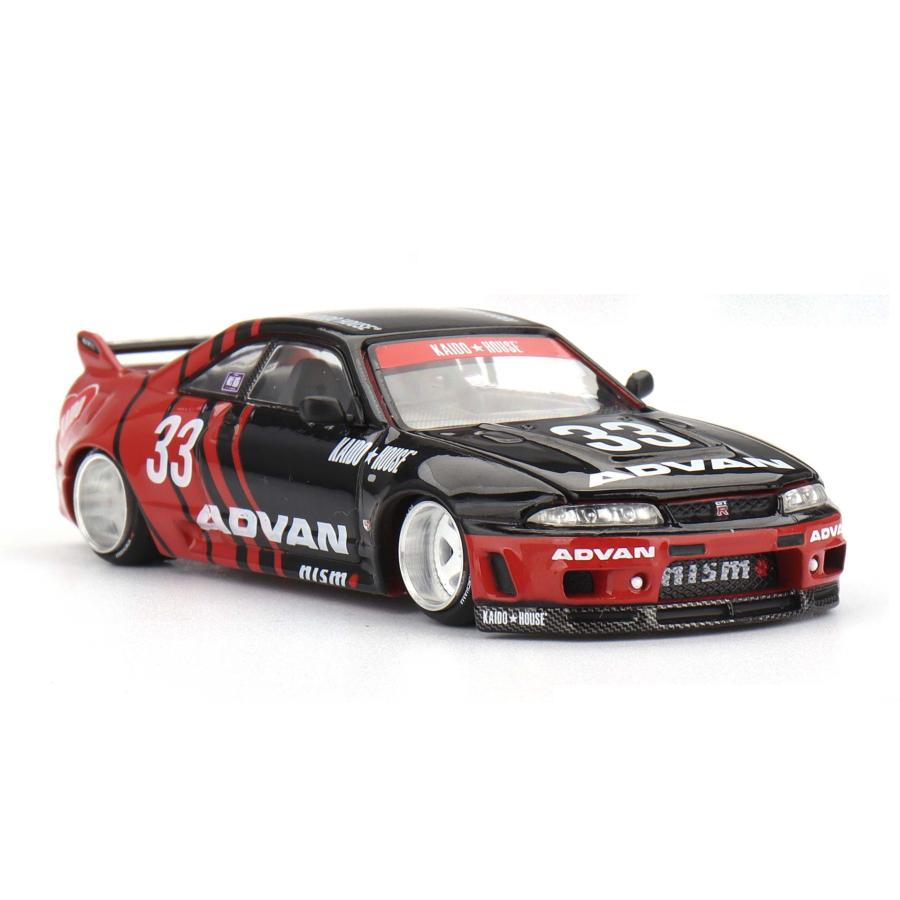 1/64 Nissan Skyline GT-R (R33) Kaido Works ADVAN クローズボックス