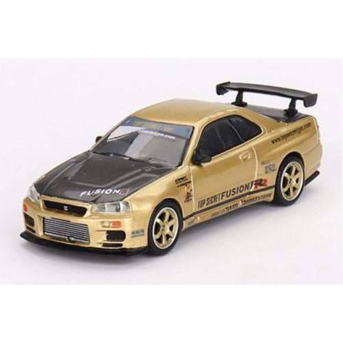 1/64 Nissan Skyline GT-R (R34) Top Secret Gold Japan Exclusive RHD