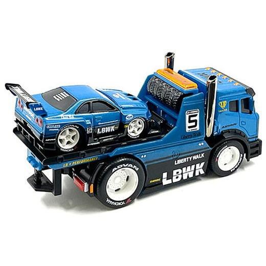 1/64 Flatbed /Liberty Walk 1999 Nissan Skyline GT-R R34 Blue