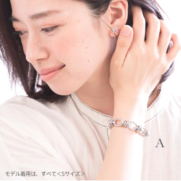 ブレスレット 大ぶり レディース シルバー チェーン シンプル