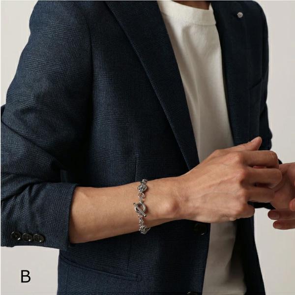 夏服コーデ】2連クローバーチェーンブレスレット ブレスレット 大ぶり 