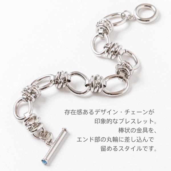 ブレスレット 大ぶり レディース シルバー チェーン シンプル 太め