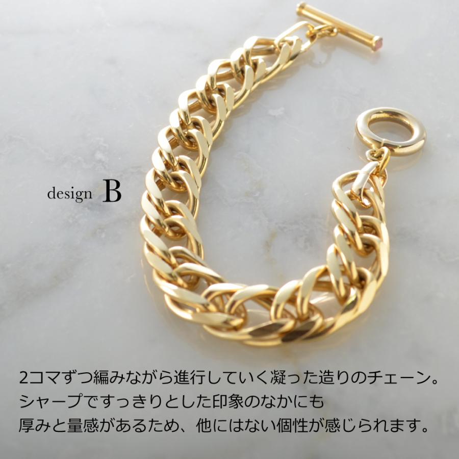 ブレスレット レディース ソリッドチェーン ゴールド チェーン