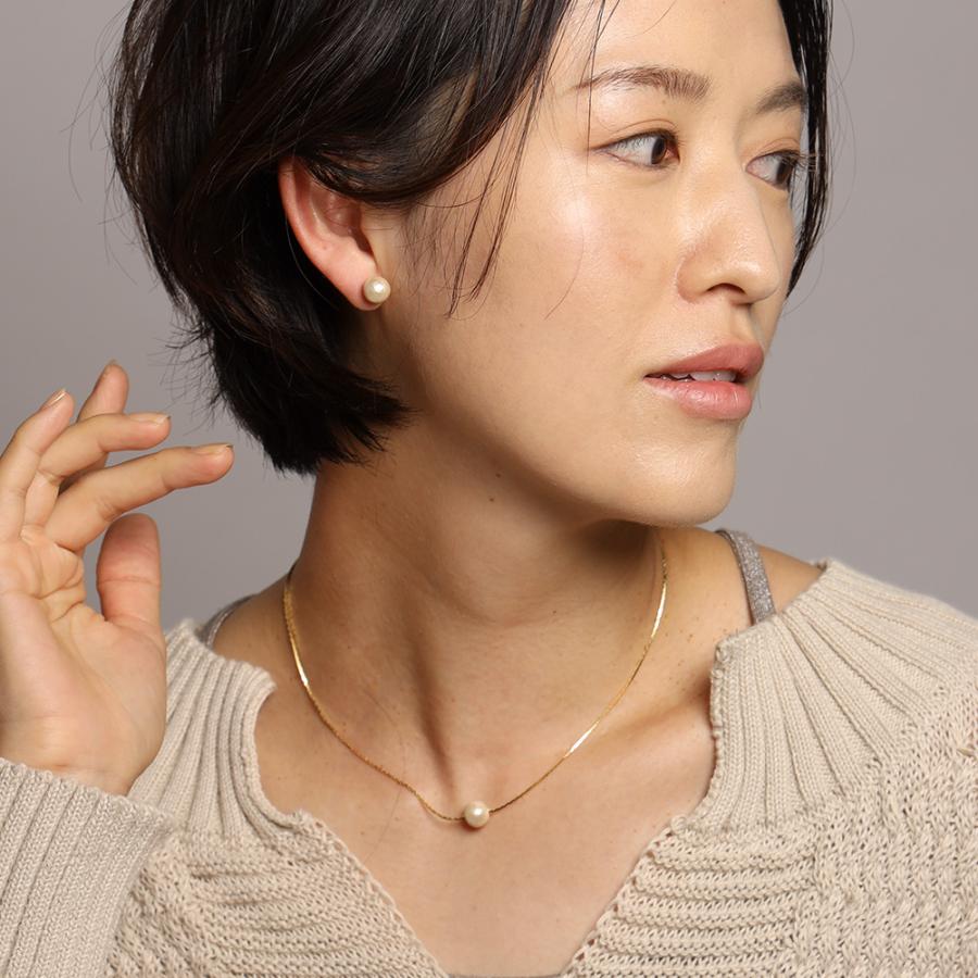 ネックレス レディース パール コットンパール シンプル ゴールド 上品