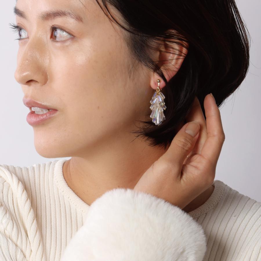 オーロラ アビーズ ピアス イヤリング R-days クリスマス ツリー もみ