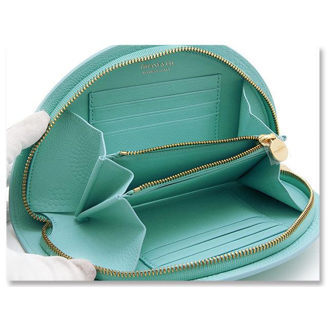 ティファニー 二つ折り財布 ハーフムーン ミディアム レザー